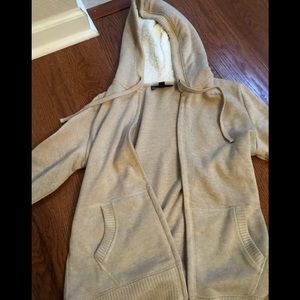 tan zip up jacket